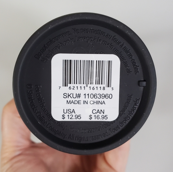 🟢 Starbucks Black Matte Cold Cup Tumbler Acrylic 16oz Tumbler Seattle WA NWT - Picture 4 of 8